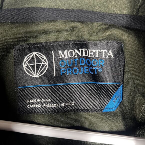 Mondetta Hoodie Men 2XL Olive Green Performance Classic Pockets Full Zip Outdoor - Picture 2 of 5